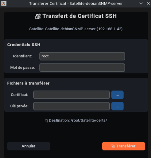 Transfert Certificats